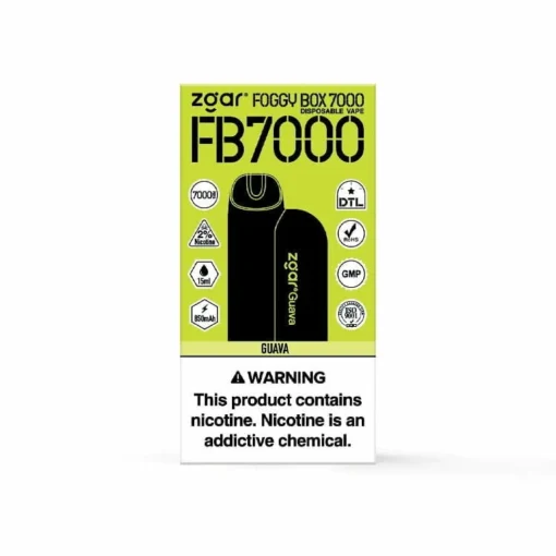 ZGAR FOGGY BOX 7000 Puffs – Adjustable airflow, 2% nicotine, Rechargeable Disposable E-Cigarette for bulk orders wholesale - Image 17