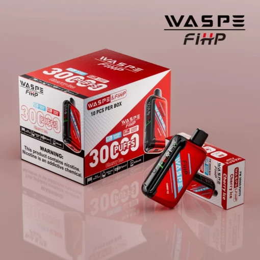 WASPE FIHP 30000 Züge Doppel-Mesh-LED-Anzeige 0% 2% 5% Niedriger Nikotin Großhandel Wiederaufladbarer Einweg-Dampfer Stift – Image 6