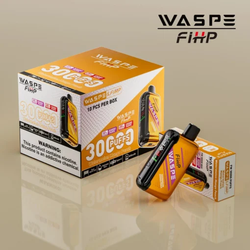 WASPE FIHP 30000 Züge Doppel-Mesh-LED-Anzeige 0% 2% 5% Niedriger Nikotin Großhandel Wiederaufladbarer Einweg-Dampfer Stift – Image 4