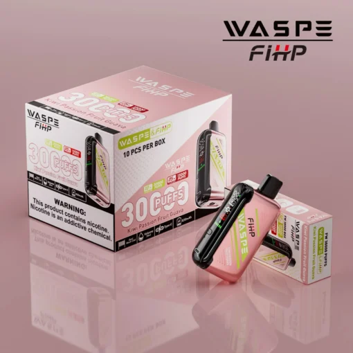 WASPE FIHP 30000 Züge Doppel-Mesh-LED-Anzeige 0% 2% 5% Niedriger Nikotin Großhandel Wiederaufladbarer Einweg-Dampfer Stift – Image 3