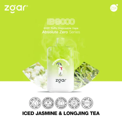 ZGAR EISBOX 8000 treinen - 15 smaken, 2% nicotine, Herlaadbare wegwerp vape Groothandel - Afbeelding 6
