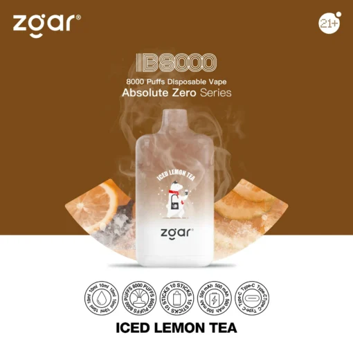 ZGAR EISBOX 8000 treinen - 15 smaken, 2% nicotine, Herlaadbare wegwerp vape Groothandel - Afbeelding 4