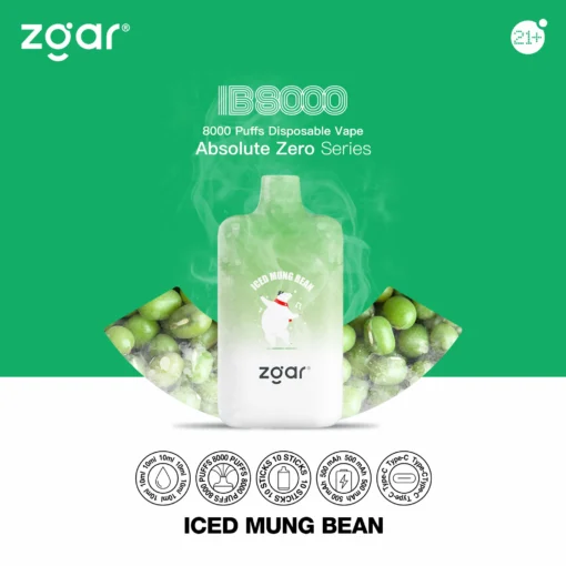 ZGAR EISBOX 8000 treinen - 15 smaken, 2% nicotine, Herlaadbare wegwerp vape Groothandel - Afbeelding 3
