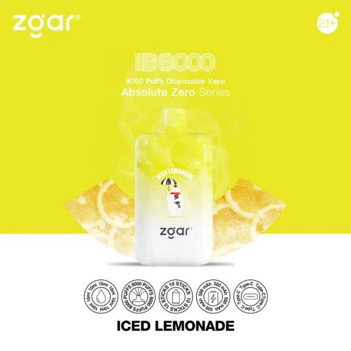 ZGAR EISBOX 8000 treinen - 15 smaken, 2% nicotine, Herlaadbare wegwerp vape Groothandel - Afbeelding 2