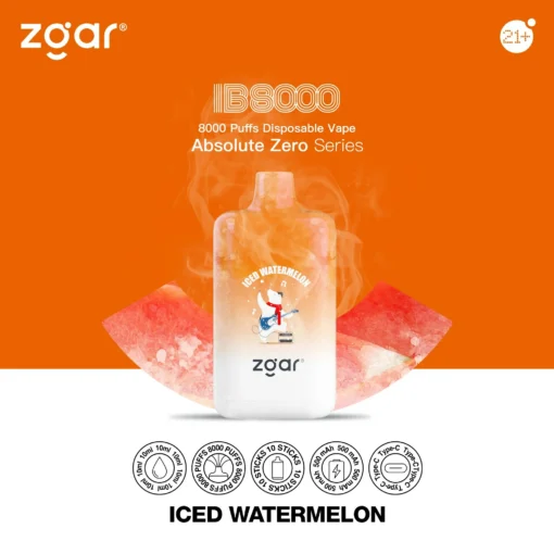 ZGAR EISBOX 8000 treinen - 15 smaken, 2% nicotine, Herlaadbare wegwerp vape Groothandel - Afbeelding 14