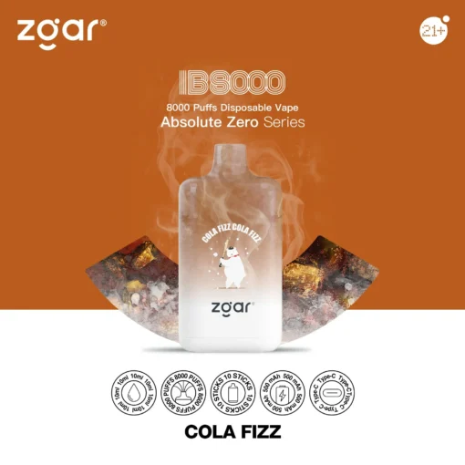 ZGAR EISBOX 8000 treinen - 15 smaken, 2% nicotine, Herlaadbare wegwerp vape groothandel - Afbeelding 10