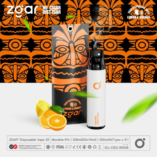 ZGAR ZG25 3000 trajets Plusieurs saveurs 5% Nicotine Rechargeable Vape jetable en gros – Image 3