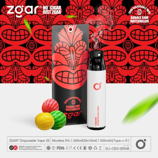 ZGAR ZG25 3000 trajets Plusieurs saveurs 5% Nicotine Rechargeable Vape jetable en gros – Image 10