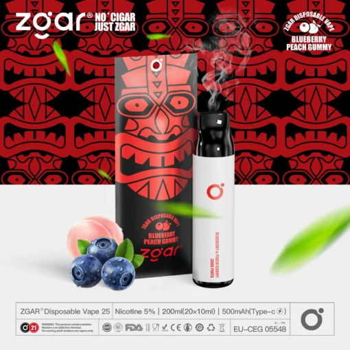 ZGAR ZG25 3000 trajets Plusieurs saveurs 5% Nicotine Rechargeable Vape jetable en gros – Image 9