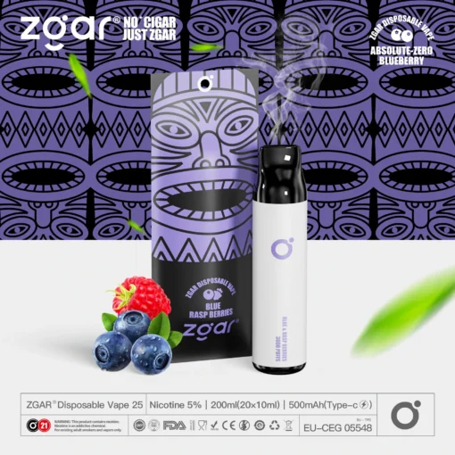 ZGAR ZG25 3000 trajets Plusieurs saveurs 5% Nicotine Rechargeable Vape jetable en gros – Image 8
