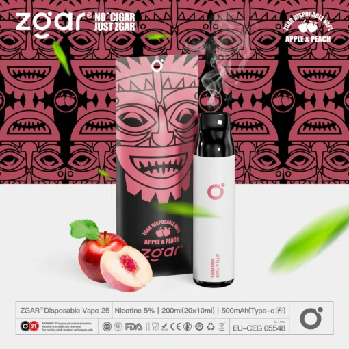 ZGAR ZG25 3000 trajets Plusieurs saveurs 5% Nicotine Rechargeable Vape jetable en gros – Image 7