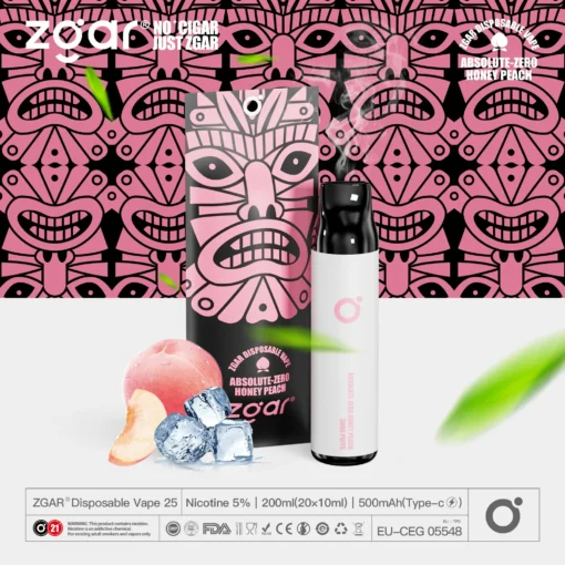 ZGAR ZG25 3000 trajets Plusieurs saveurs 5% Nicotine Rechargeable Vape jetable en gros – Image 5