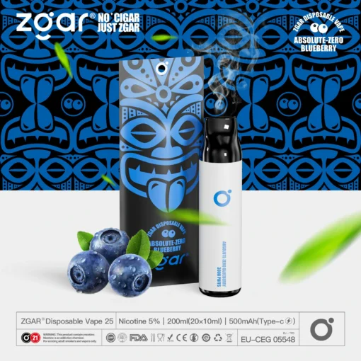 ZGAR ZG25 3000 trajets Plusieurs saveurs 5% Nicotine Rechargeable Vape jetable en gros – Image 17