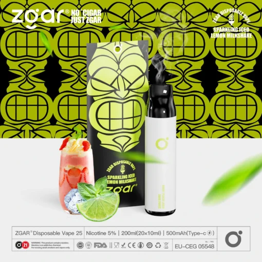 ZGAR ZG25 3000 trajets Plusieurs saveurs 5% Nicotine Rechargeable Vape jetable en gros – Image 16