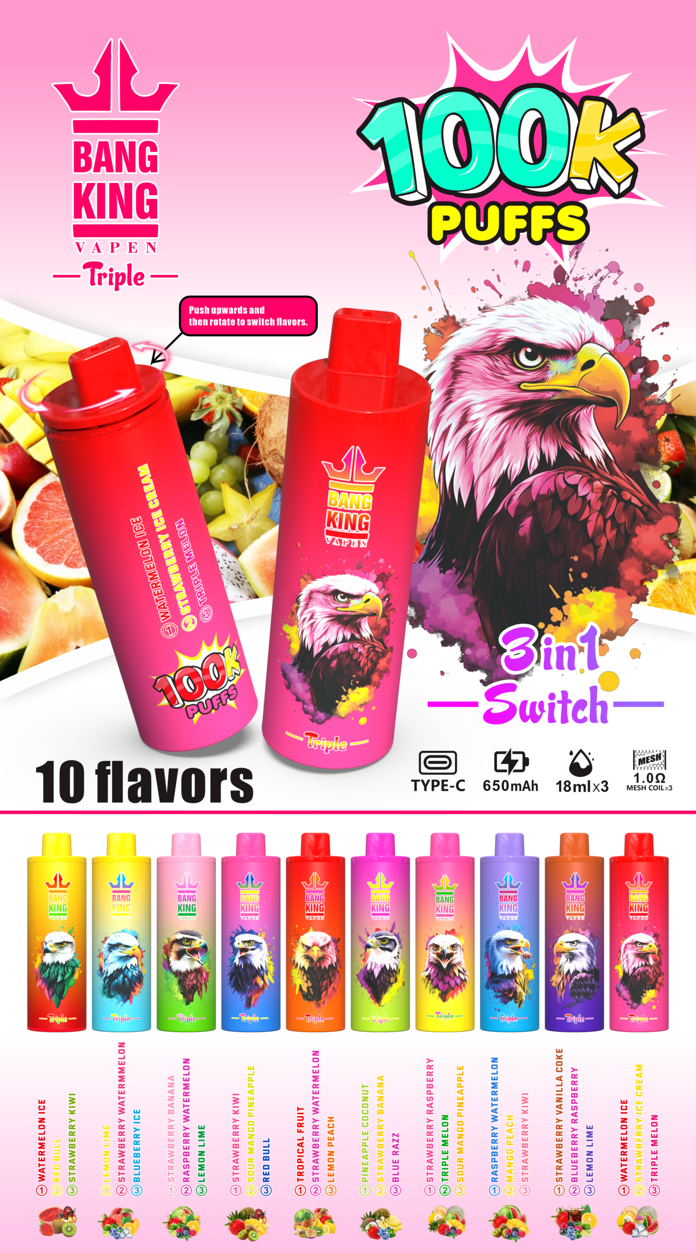 BANG KING 100K Disposable Vape Large View