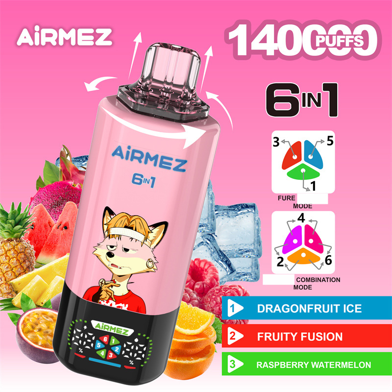 AIRMEZ FOX 140.000 Züge mit 6-in-1 Switch 140K Einweg-Vapes im Großhandel – Bild 3