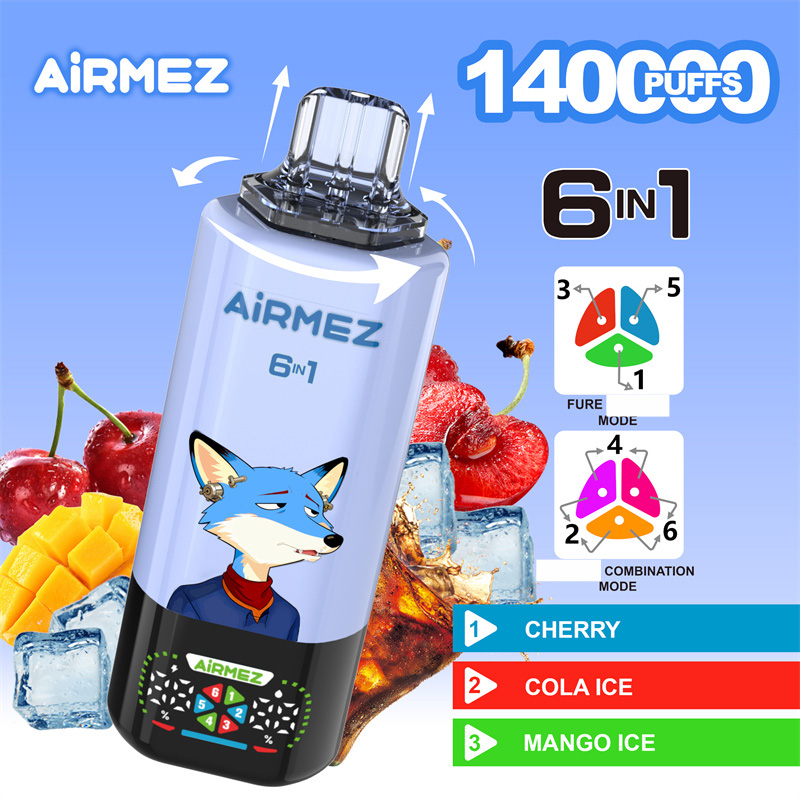 AIRMEZ FOX 140.000 Züge mit 6-in-1 Switch 140K Einweg-Vapes im Großhandel – Bild 5