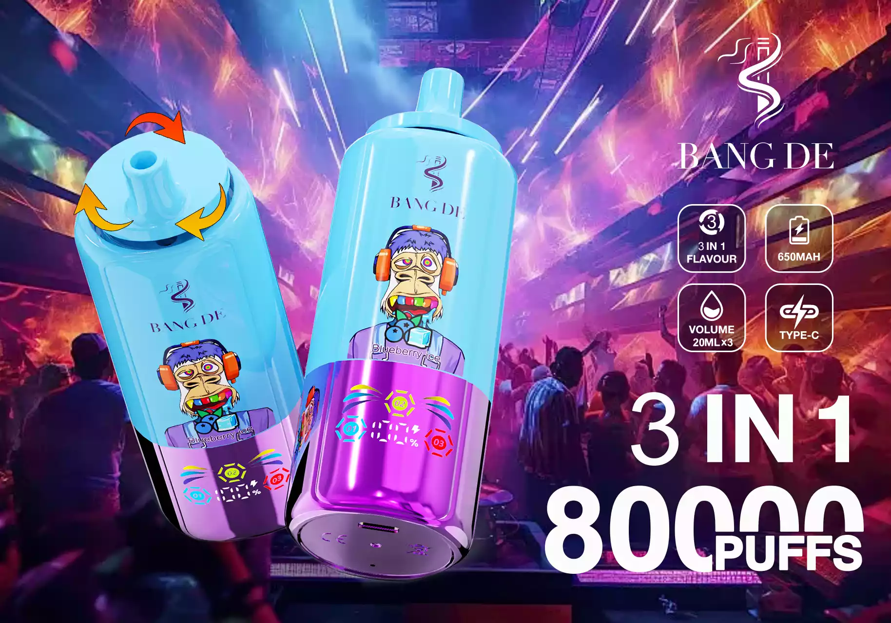 BANG DE 80K 80.000 Züge mit Triple Pod System Einweg-E-Zigaretten im Großhandel – Bild 5