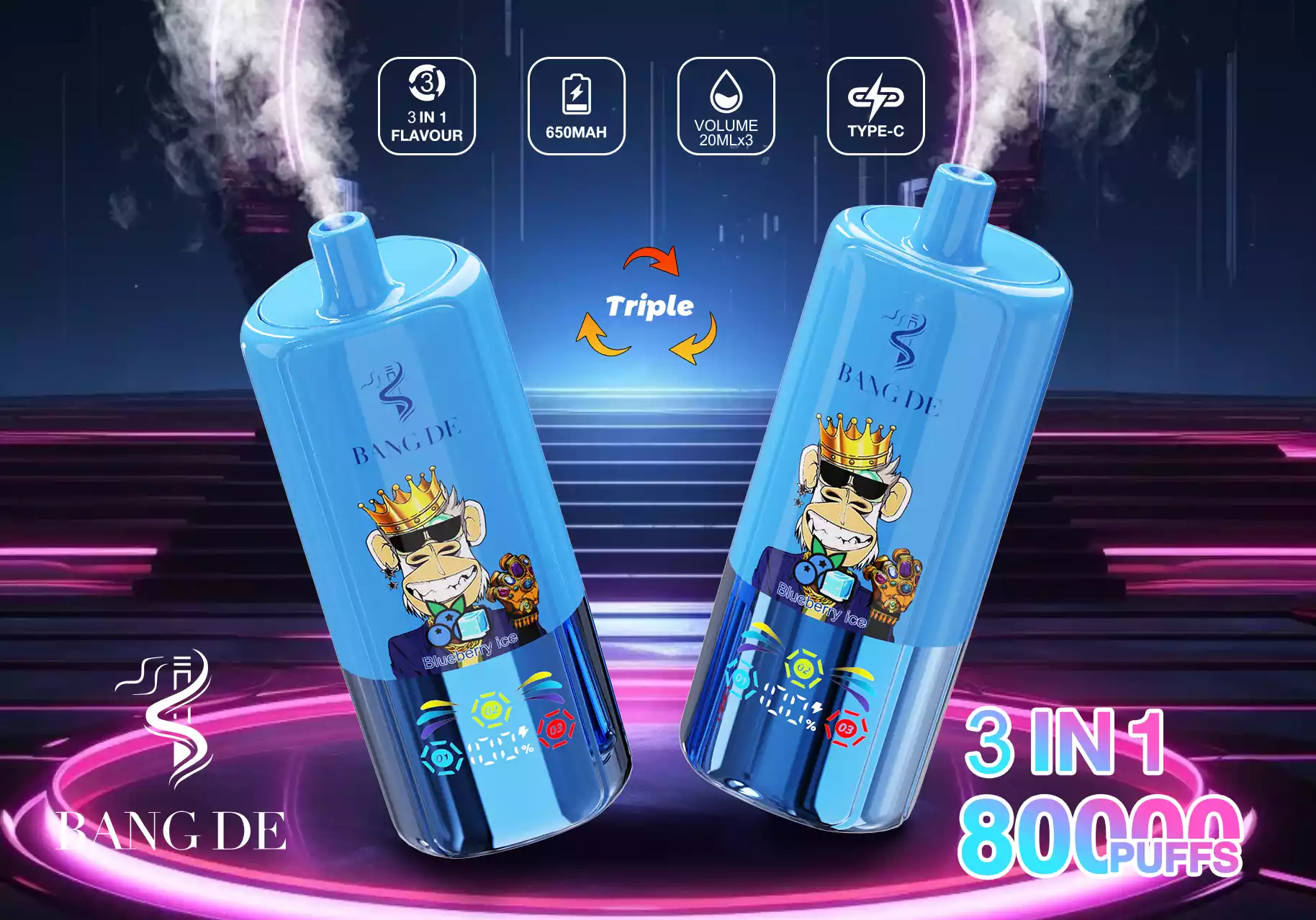 BANG DE 80K 80.000 Züge mit Triple Pod System Einweg-E-Zigaretten im Großhandel – Bild 13