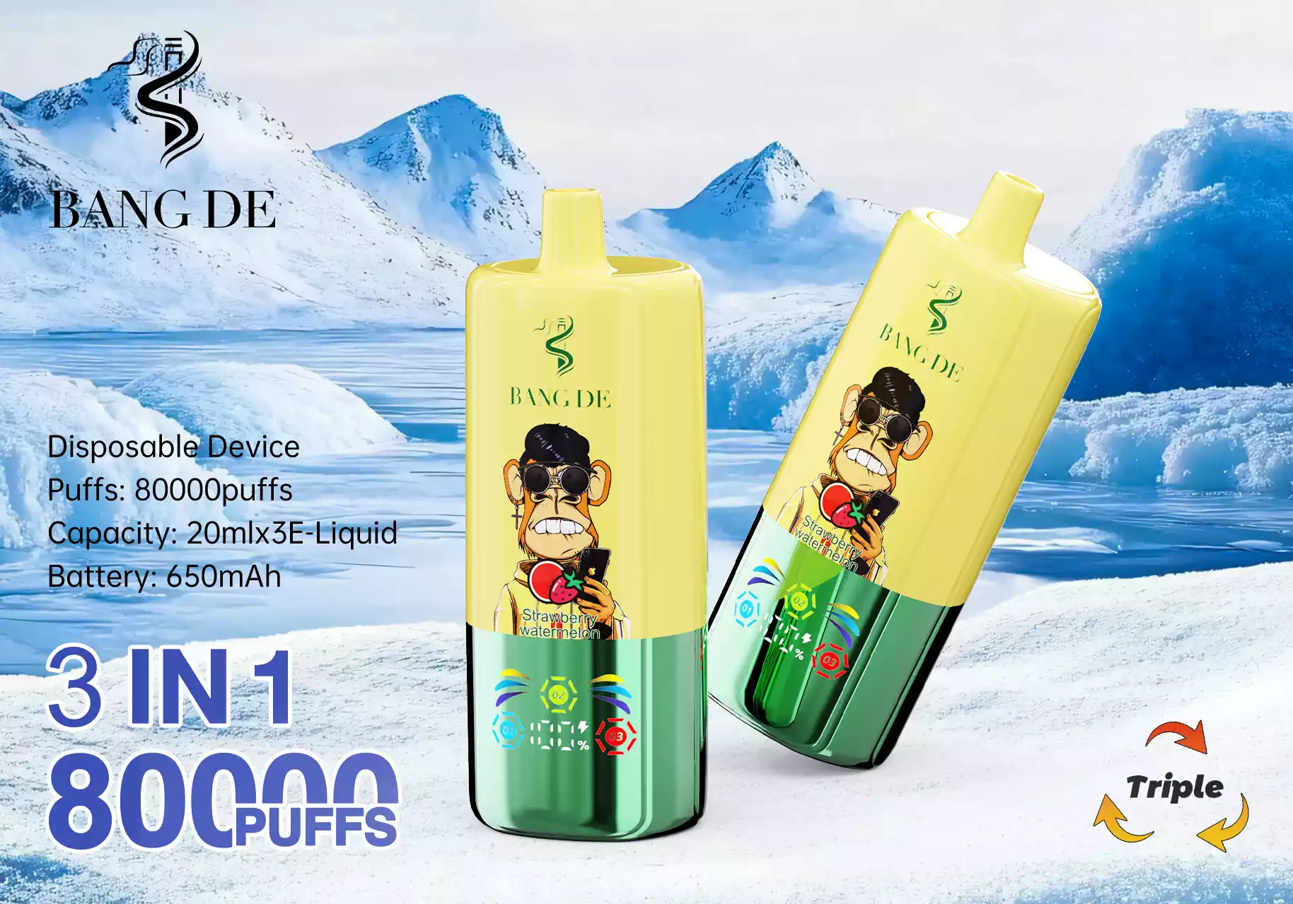 BANG DE 80K 80.000 Züge mit Triple Pod System Einweg-E-Zigaretten im Großhandel – Bild 9