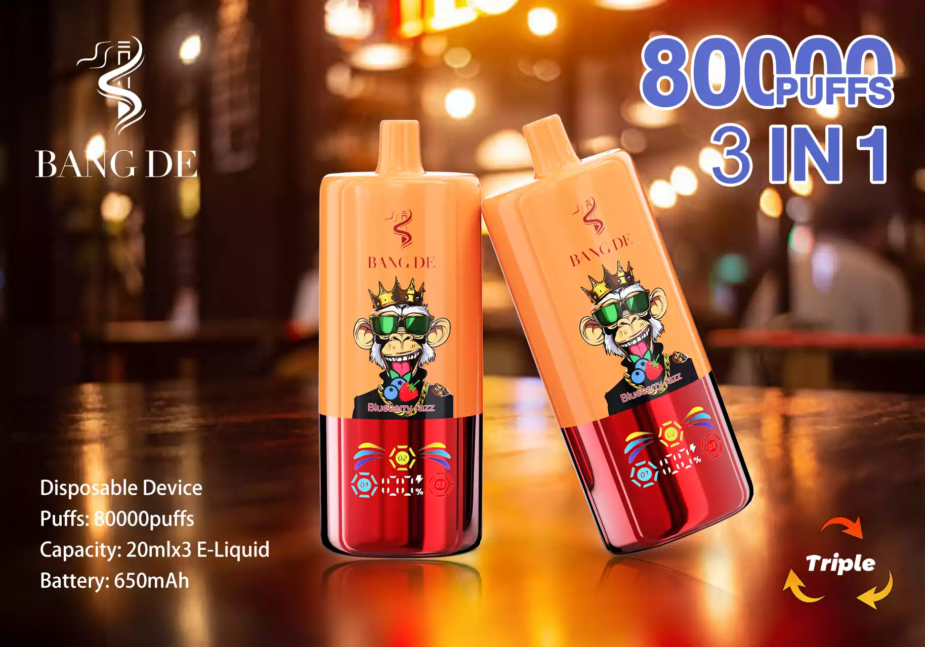 BANG DE 80K 80.000 Züge mit Triple Pod System Einweg-E-Zigaretten im Großhandel – Bild 8